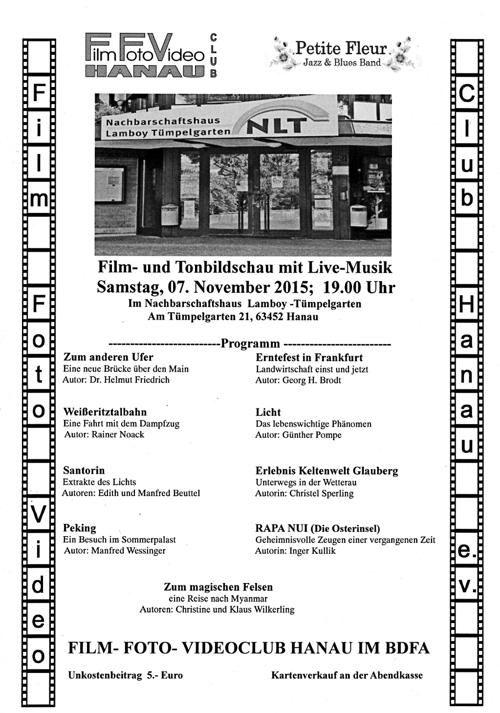 Programm Filmabend 2015