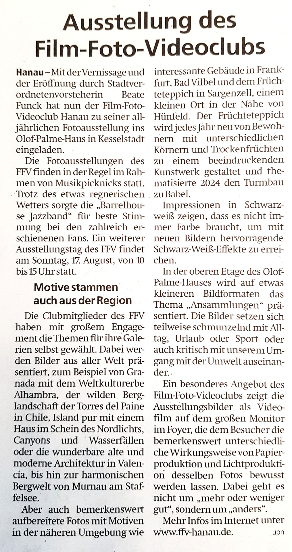 2025 08 07 Bericht im HA